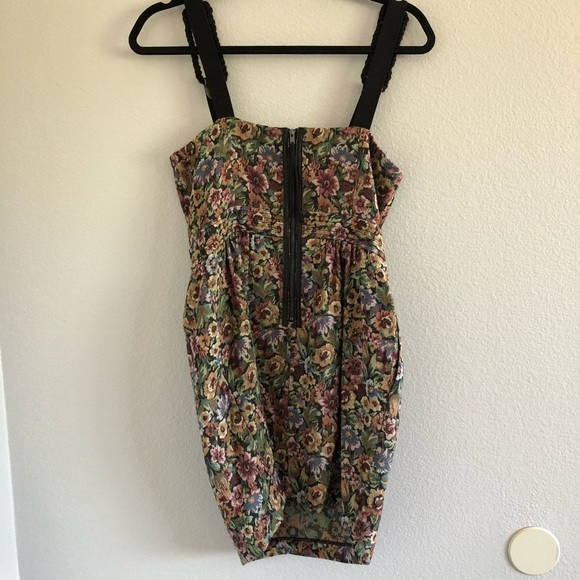 BCBG Floral Printed Sweetheart Dress Sz 6 - Picture 5 of 8